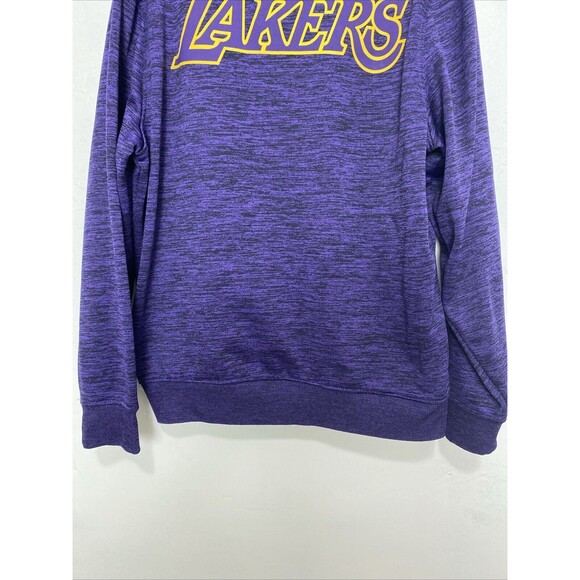 NBA LA Lakers Sweater Mens Size L Purple Logo Graphic Fleece Jacket Full Zip - Picture 16 of 16